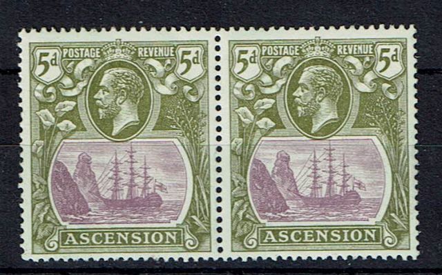 Image of Ascension SG 15d/15dc VLMM British Commonwealth Stamp